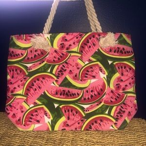 Watermelon beach tote bag NWT